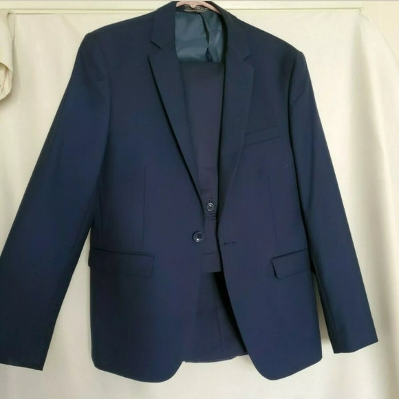 Mens Navy Blue YFFUSHI Suit - Picture 1 of 8